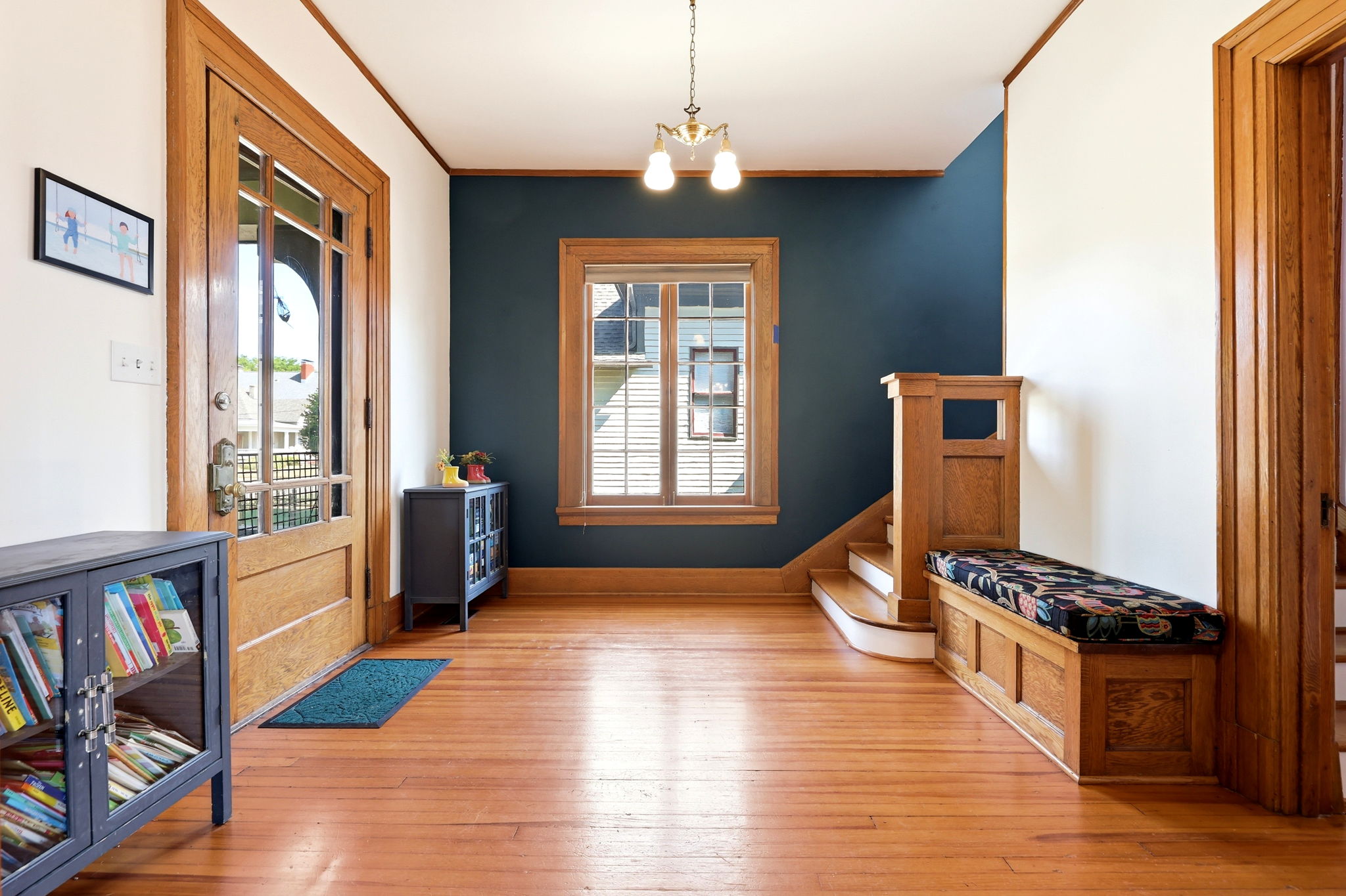 Main-level living and dining space, view 6