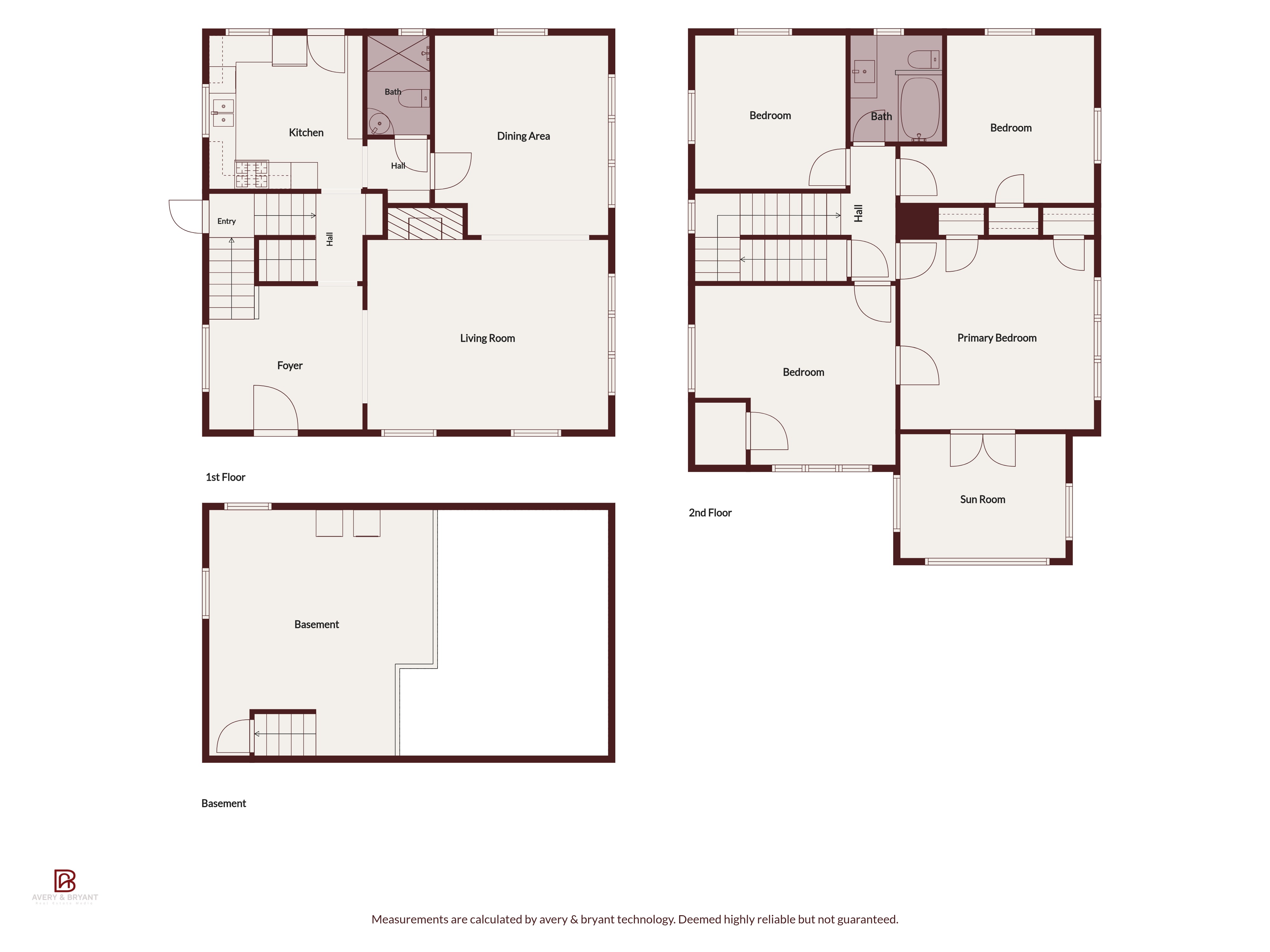 Complete floor plan overview with room measurements
