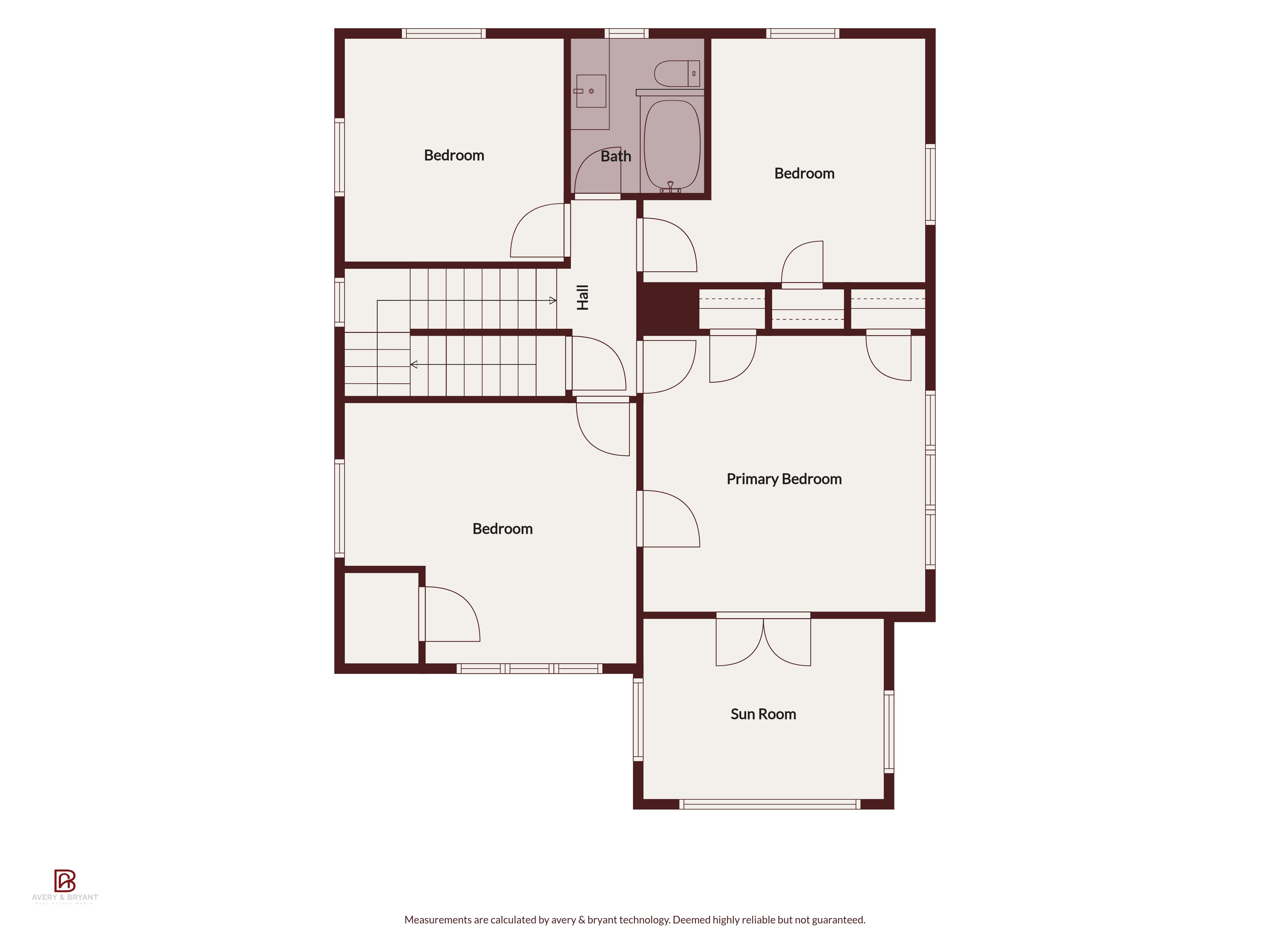 Second-level floor plan
